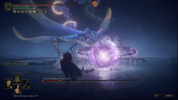 The second part of the fight looks the same as the first one - the only difference is the attack (teleport and meteor shower) - Elden Ring: How to beat Astel, Naturalborn of the Void? - Lake of Rot - Elden Ring Guide