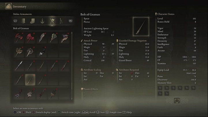Weapon Type: Spear - Elden Ring: List off all Legendary Armaments - Trophy Guide - Elden Ring Guide