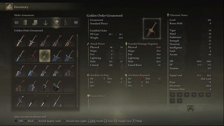 Weapon Type: Greatsword - Elden Ring: List off all Legendary Armaments - Trophy Guide - Elden Ring Guide