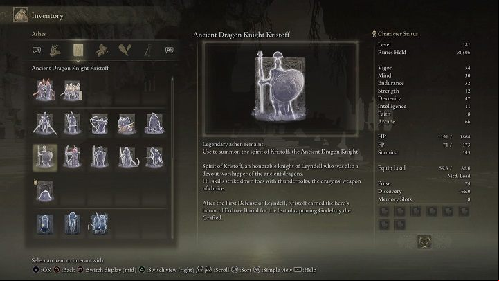 Ancient Dragon Knight Kristoff's ashes are a reward for defeating the Ancient Hero of Zamor in the Sainted Hero's Grave - Elden Ring: List off all Legendary Ashen Remains - Trophy Guide - Elden Ring Guide