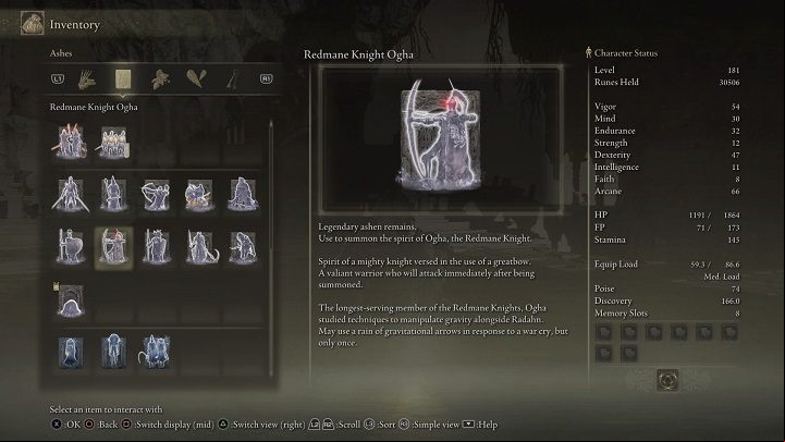 Redmane Knight Ogha's ashes are a reward for defeating the Putrid Tree Spirit - Elden Ring: List off all Legendary Ashen Remains - Trophy Guide - Elden Ring Guide