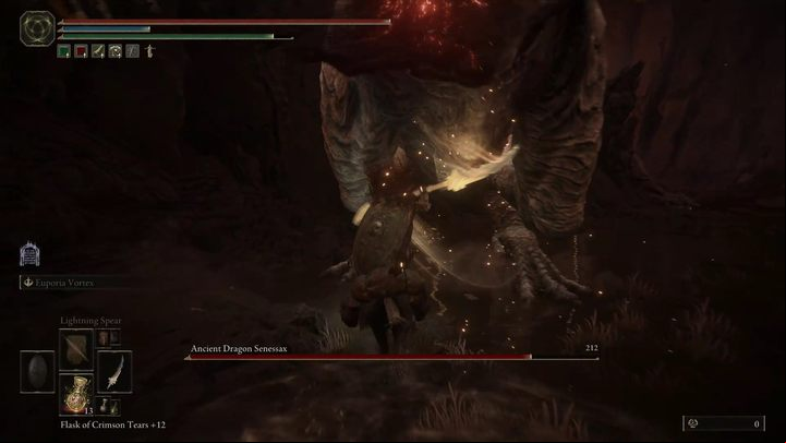 The most effective and safest tactic will be to gallop towards the boss and run next to or under him, attacking the body several times along the way and then moving away to avoid his attacks - Shadow of the Erdtree: How to defeat the Ancient Dragon Senessax boss? - Side bosses - Elden Ring Guide