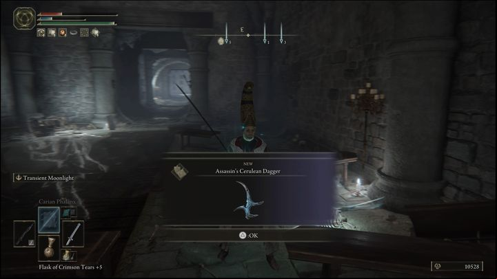 For defeating the second version of the boss, located in Liurnia of the Lakes, you will receive the Assassin's Cerulean Dagger, the Black Knifeprint and 1600 Runes - Elden Ring: How to beat Black Knife Assassin in Altus Plateau? - Altus Plateau - Elden Ring Guide
