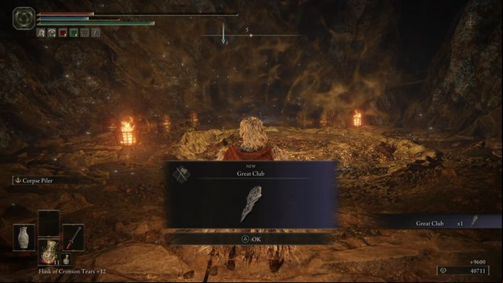For defeating the second version of the boss, you will receive his weapon, the Great Club, and 9600 Runes - Elden Ring: How to beat Stonedigger Troll? - Limgrave - Elden Ring Guide
