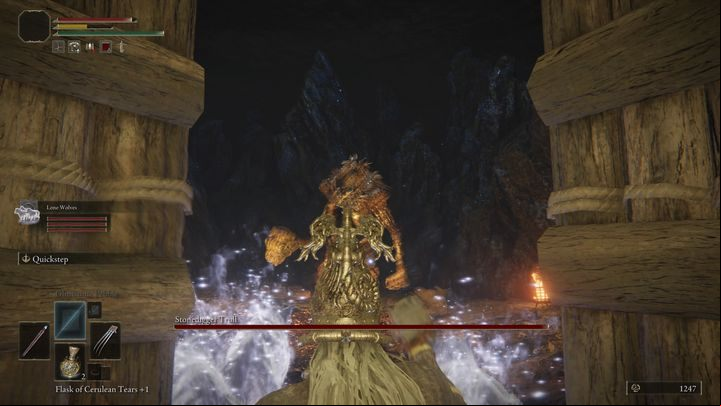If you're forced to fight in melee it'll be much better to run between his legs and provoke a stomp attack which is easy to dodge - Elden Ring: How to beat Stonedigger Troll? - Limgrave - Elden Ring Guide