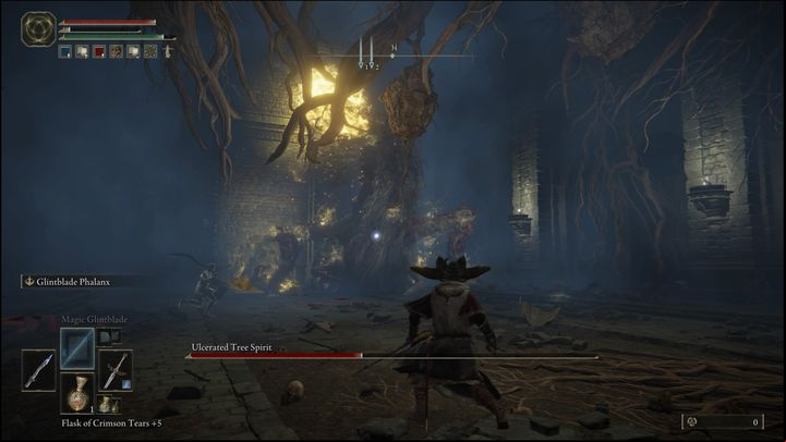 In the second phase of the fight watch out for the burst - Elden Ring: How to beat Ulcerated Tree Spirit? - Limgrave - Elden Ring Guide