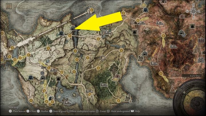 The boss resides in Limgrave, more specifically in the Highroad Cave - Elden Ring: How to beat Guardian Golem? - Limgrave - Elden Ring Guide