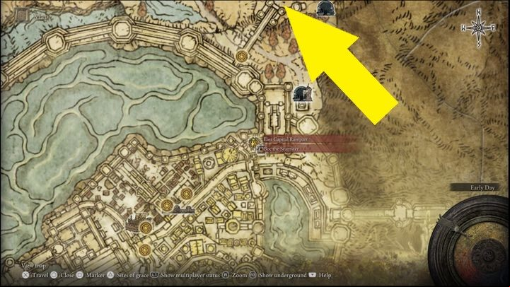 The boss is in the Altus Plateau, in front of the bridge that leads to Leyndell, Royal Capital - Elden Ring: How to beat Draconic Tree Sentinel? - Altus Plateau - Elden Ring Guide