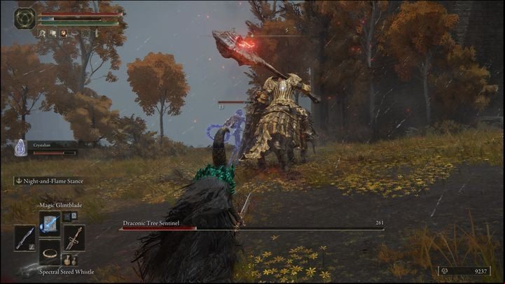 The biggest problem, however, may be red lightning, which he will spam constantly - Elden Ring: How to beat Draconic Tree Sentinel? - Altus Plateau - Elden Ring Guide