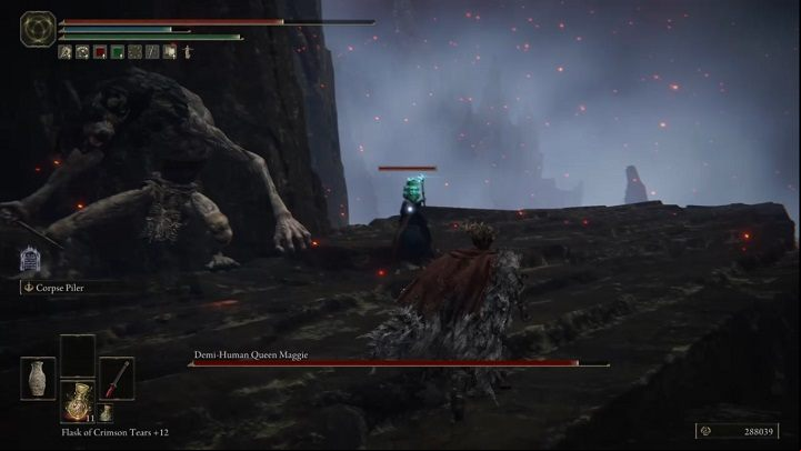 When fighting Maggie, we recommend dispatching her minions first - Elden Ring: How to beat Demi-Human Queen? - Altus Plateau - Elden Ring Guide