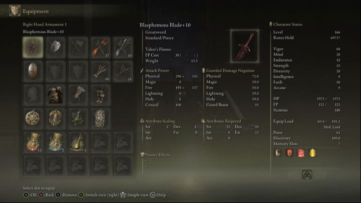 The weapon can scale from five traits; Strength, Dexterity, Intelligence, Faith, and Arcane - Elden Ring: Upgrading weapons - Basics - Elden Ring Guide