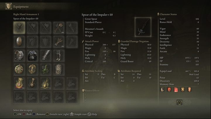 To obtain this weapon, you must defeat Messmer the Impaler and convert the memory he dropped into this weapon in the Roundtable Hold - Shadow of the Erdtree: Best weapons - Basics - Elden Ring Guide