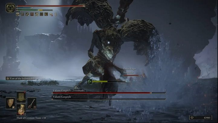 The second gargoyle uses primarily double blades, but also has an axe - Elden Ring: How to beat Valiant Gargoyle? - Nokron, Eternal City - Elden Ring Guide