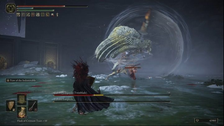 The enemy will also make AoE attacks with his double blades, but in a different way - Elden Ring: How to beat Valiant Gargoyle? - Nokron, Eternal City - Elden Ring Guide