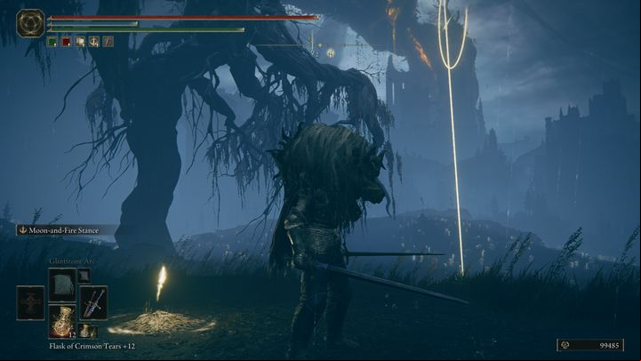 Starting from the Scorched Ruins, head northwest, avoiding the giant burning enemy - Shadow of the Erdtree: All Sites of Grace in main regions map - Secrets and Collectibles - Elden Ring Guide