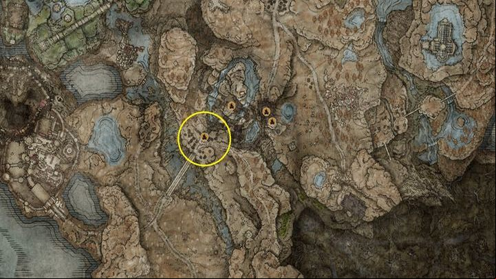 Starting from the Tree-Path Cross Site of Grace, go northeast, towards Ellac Greatbridge - Shadow of the Erdtree: All Sites of Grace in main regions map - Secrets and Collectibles - Elden Ring Guide