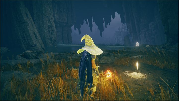 The Site of Grace is located in a cave, near a sitting spirit NPC - Shadow of the Erdtree: All Sites of Grace in main regions map - Secrets and Collectibles - Elden Ring Guide