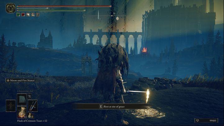 Highroad Cross is located behind the arena where you fought Rellana, Twin Moon Knight - Shadow of the Erdtree: All Sites of Grace in main regions map - Secrets and Collectibles - Elden Ring Guide