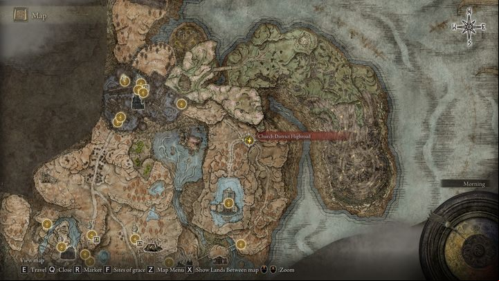 Following the main path from Bridge Leading to the Village, continue north - Shadow of the Erdtree: All Sites of Grace in main regions map - Secrets and Collectibles - Elden Ring Guide