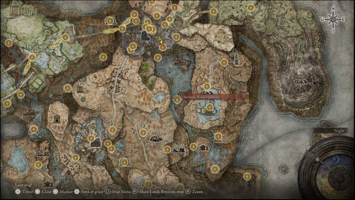 23 - Shadow of the Erdtree: All Sites of Grace in main regions map - Secrets and Collectibles - Elden Ring Guide