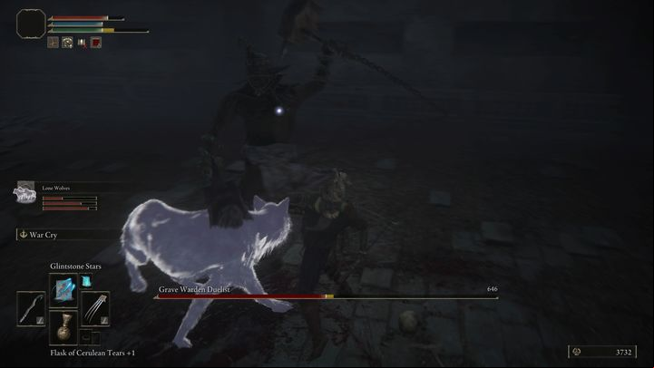 The only thing you need to watch out for is his ranged attack during which he spins his weapon - Elden Ring: How to beat Grave Warden? - Limgrave - Elden Ring Guide