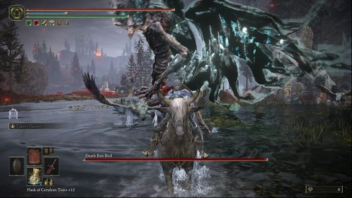The Death Rite Bird in the Charo's Hidden Grave region is a returning boss , which you can read more about on the guide page How to beat Death Bird / Death Rite Bird - Shadow of the Erdtree: Other bosses - Side bosses - Elden Ring Guide