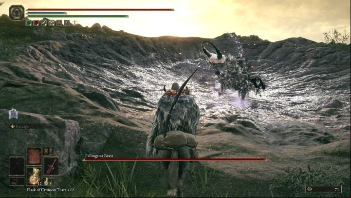 The Fallingstar Beast in the Scaduview region is a well-known boss from the base game, which you can read more about on the guide page How to beat Fallingstar Beast - Shadow of the Erdtree: Other bosses - Side bosses - Elden Ring Guide