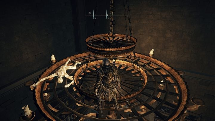 Jump onto the chandelier next to the Site of Grace on the second floor of the castle complex - Shadow of the Erdtree: All Revered Spirit Ashes map - Secrets and Collectibles - Elden Ring Guide