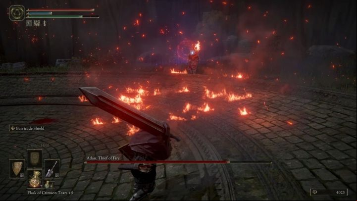 In addition to spells, Adan has a weapon in his employ - Elden Ring: How to beat Adan, Thief of Fire? - Liurnia of the Lakes - Elden Ring Guide