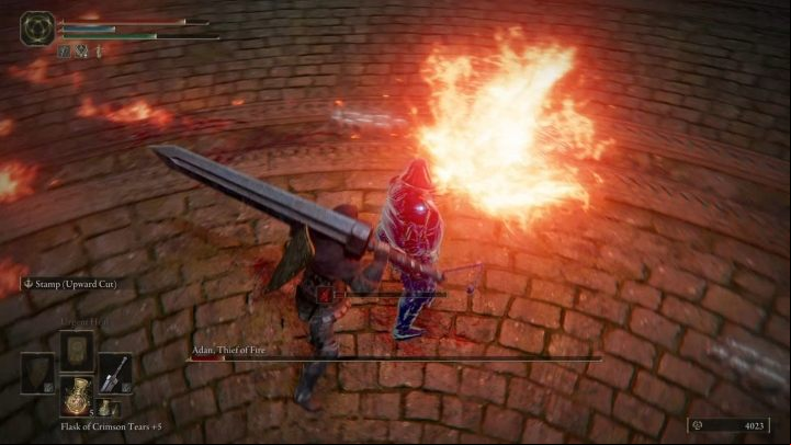 You can also approach your opponent from behind while he is casting a spell - Elden Ring: How to beat Adan, Thief of Fire? - Liurnia of the Lakes - Elden Ring Guide