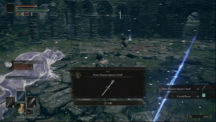 Kill him to receive his staff and the spell - Elden Ring: Weeping Peninsula Sorceries and Incantations - locations - Weeping Peninsula - Elden Ring Guide