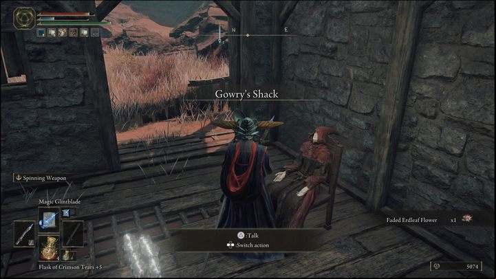 Glinstone Stars spell is available for purchase from Gowry in his shed for 3000 Runes - Elden Ring: Caelid Sorceries and Incantations - locations - Caelid - Elden Ring Guide