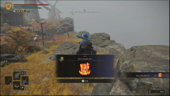 Once its gone, Fire's Deadly Sin is yours - Elden Ring: Sorceries and Incantations (Altus Plateau) - list of all - Altus Plateau - Elden Ring Guide