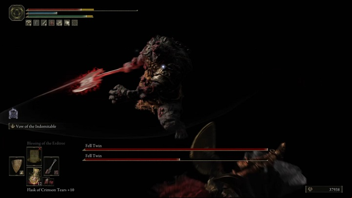 It's a good idea to dodge towards the enemy as often as possible - Elden Ring: How to beat Fell Twin? - Leyndell, the royal capital - Elden Ring Guide