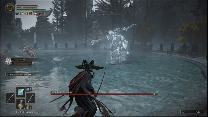 Try to use fast spells in this fight, such as Magic Glintblade or all kinds of Starlight Shards - Elden Ring: How to beat Royal Knight Loretta? - Liurnia of the Lakes - Elden Ring Guide