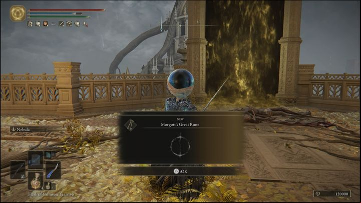 For defeating the Royal Knight Loretta, you will receive Runes (120,000), and for Morgott: Morgott's Great Rune and Remembrance of the Omen King - The Elden Ring: How to beat Morgott, The Omen King? - Leyndell, the royal capital - Elden Ring Guide