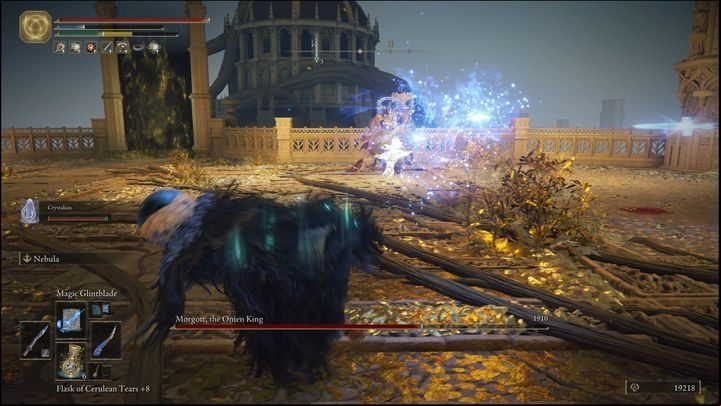It is worth using the Magic Glintblade or quick Glimstone spell, especially if you want to defeat him solo - The Elden Ring: How to beat Morgott, The Omen King? - Leyndell, the royal capital - Elden Ring Guide