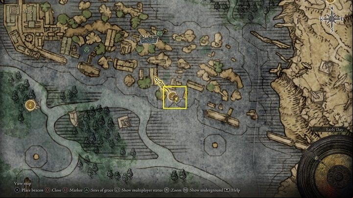 Map: Liurnia, North is located roughly in the center of the flooded region - Elden Ring: Where to find map fragments? List - FAQ - Elden Ring Guide