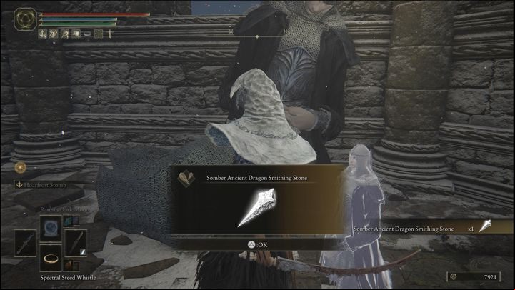 For completing the quest you will receive Somber Ancient Dragon Smithing Stone - Elden Ring: Latenna, the Albinauric - walkthrough - Quests - Elden Ring Guide