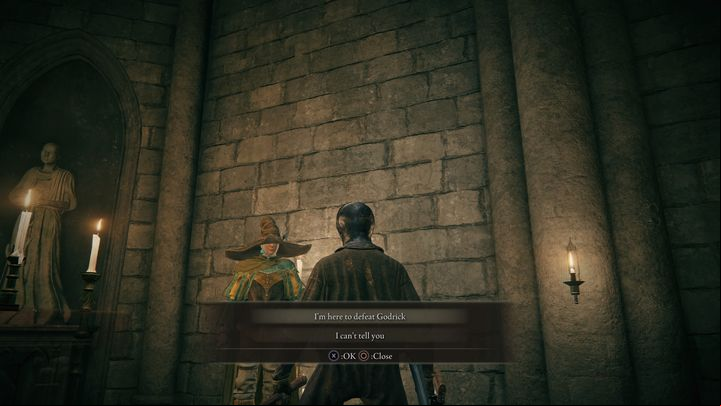 When speaking to Rogier for the first time, tell him what the purpose of your trip to the Stormveil Castle is - Elden Ring: Sorcerer Rogier - walkthrough - Quests - Elden Ring Guide