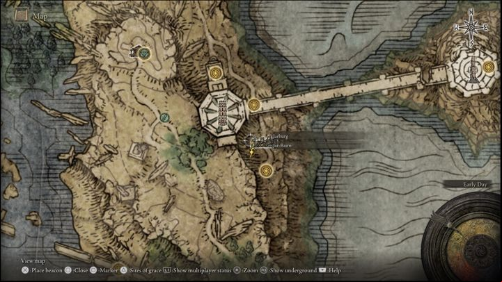 Jarburg is located in the southeastern part of Liurnia of the Lakes, near Carian Study Hall - Elden Ring: Jar Bairn - walkthrough - Quests - Elden Ring Guide