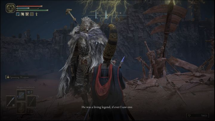 He will tell you about the festival that will be held at Redmane Castle, in Caelid - Elden Ring: Blaidd - walkthrough - Quests - Elden Ring Guide