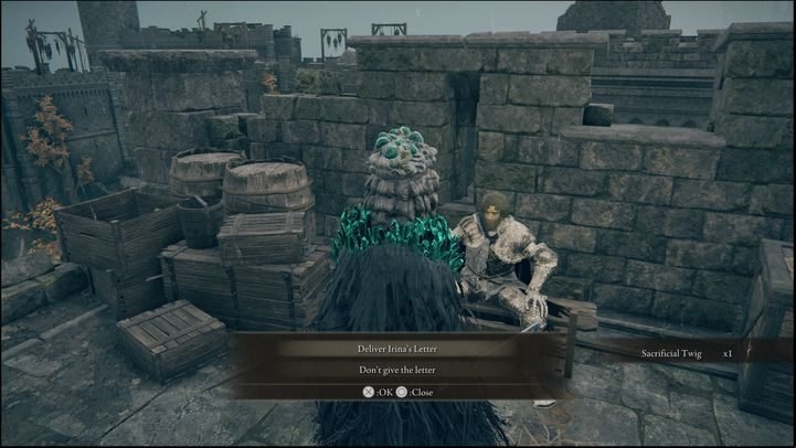 You can find the man on the castle walls, sitting on a bench - Elden Ring: Hyetta - walkthrough - Quests - Elden Ring Guide