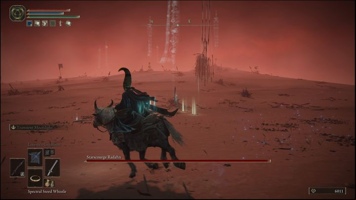 Once you get a bit closer Radahn will start attacking you with a barrage of arrows while mixing in some other attacks along the way - Elden Ring: How to beat Starscourge Radahn? - Caelid - Elden Ring Guide