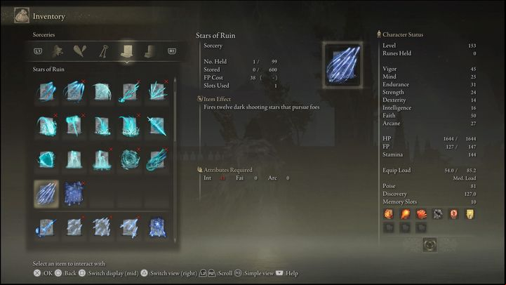 This spell creates twelve missiles that fly very quickly towards the enemy - Elden Ring: Best Sorceries - list - Basics - Elden Ring Guide