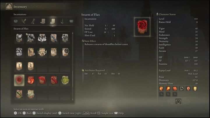 Once this incantation strucks the opponent, it creates a cloud that imposes a bleeding status - Elden Ring: Best Incantations - list - Basics - Elden Ring Guide