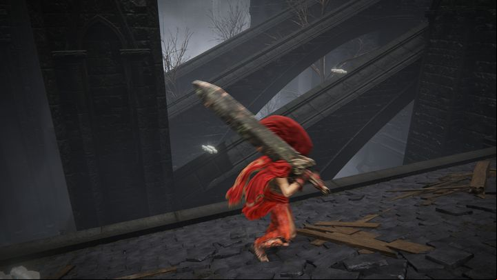 Then jump onto the part of the roof shown in the photo, be sure to sprint - Shadow of the Erdtree: Fire Knight Queelign quest walkthrough - Quests - Elden Ring Guide
