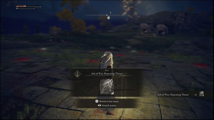 The ash is rewarded for defeating Night's Cavalry in Limgrave - Elden Ring: Ashes of War and Spirit Ashes (Limgrave) - list of all - Limgrave - Elden Ring Guide