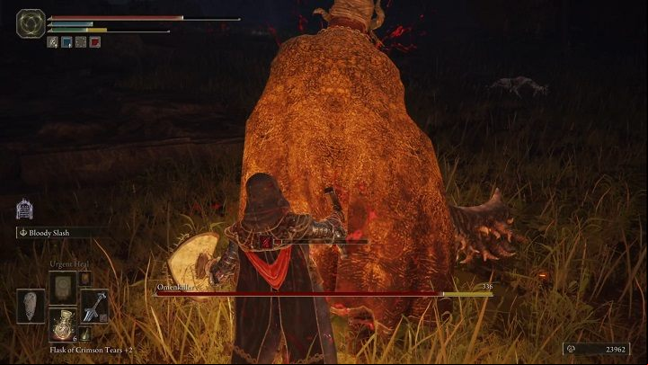 The mentioned jump attacks are easily avoided by dodging or moving backwards - Elden Ring: How to beat Omenkiller? - Liurnia of the Lakes - Elden Ring Guide