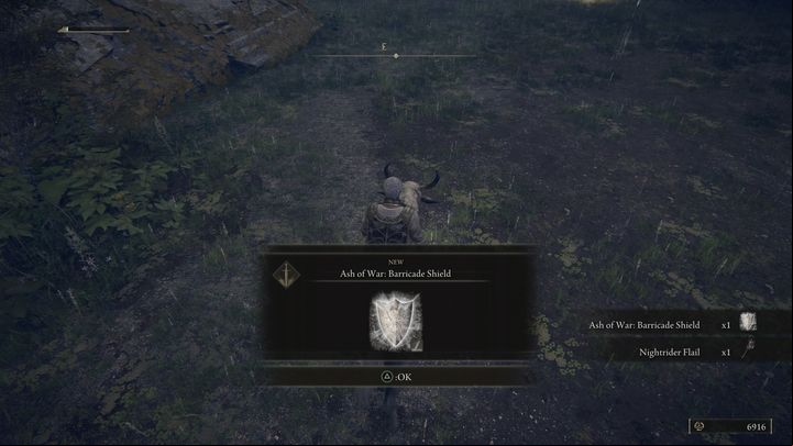 Barricade Shield is awarded after defeating Night's Cavalry - Elden Ring: Weeping Peninsula - list of all Ashes of War and Spirit Ashes - Weeping Peninsula - Elden Ring Guide